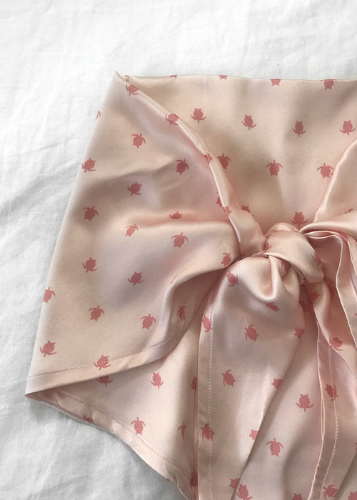 Silk Handkerchief Top - Pink